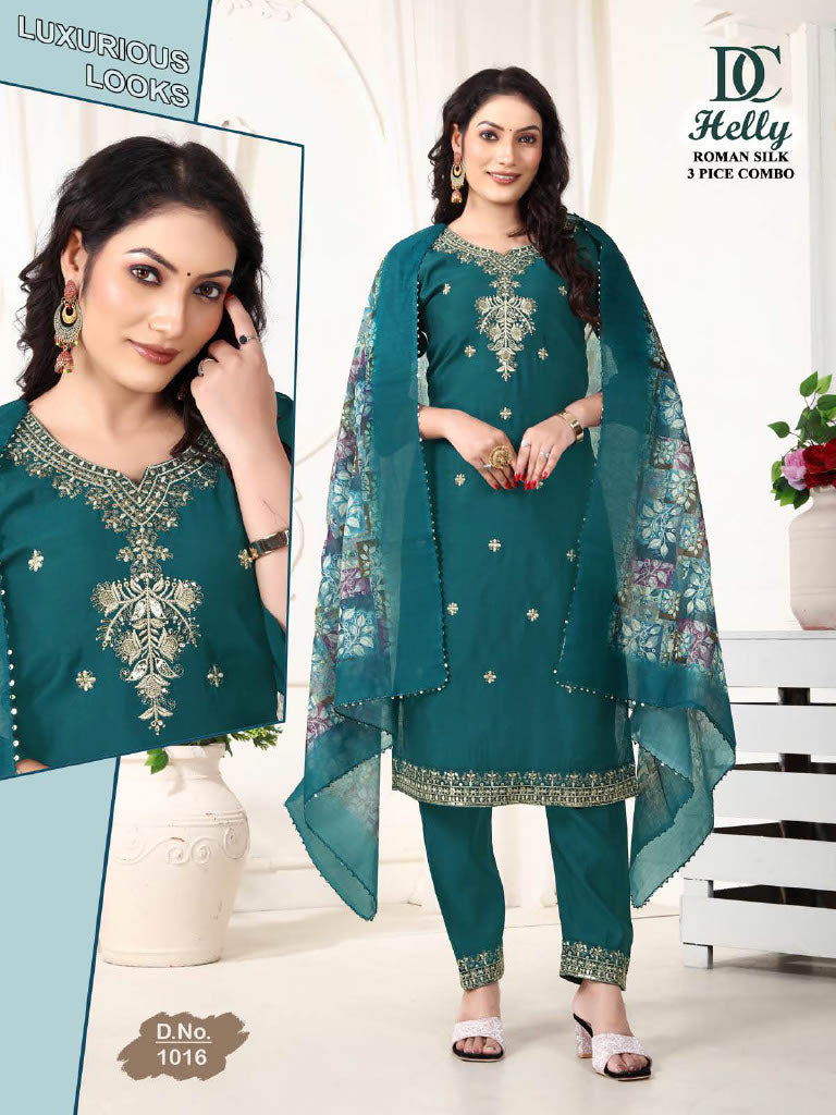 Helly - Elegant Roman Silk 3 Piece Suit Collection