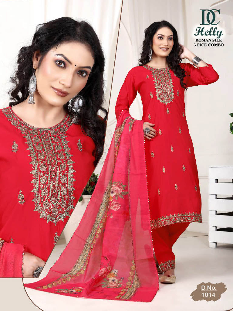 Helly - Elegant Roman Silk 3 Piece Suit Collection