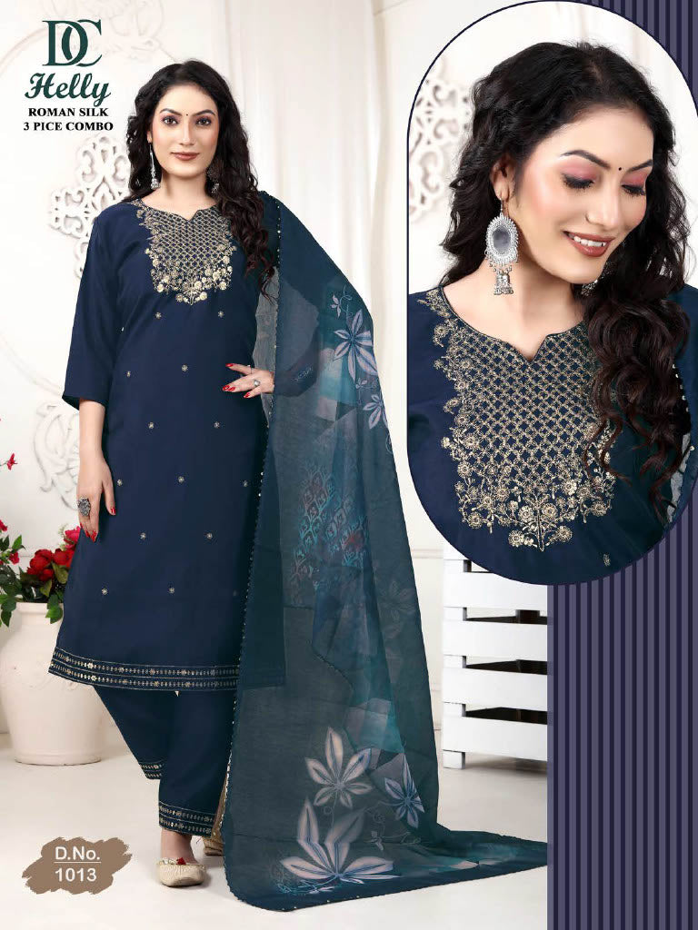 Helly - Elegant Roman Silk 3 Piece Suit Collection
