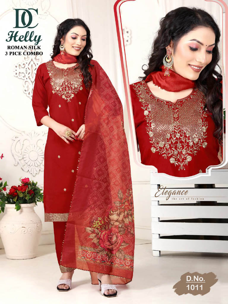 Helly - Elegant Roman Silk 3 Piece Suit Collection