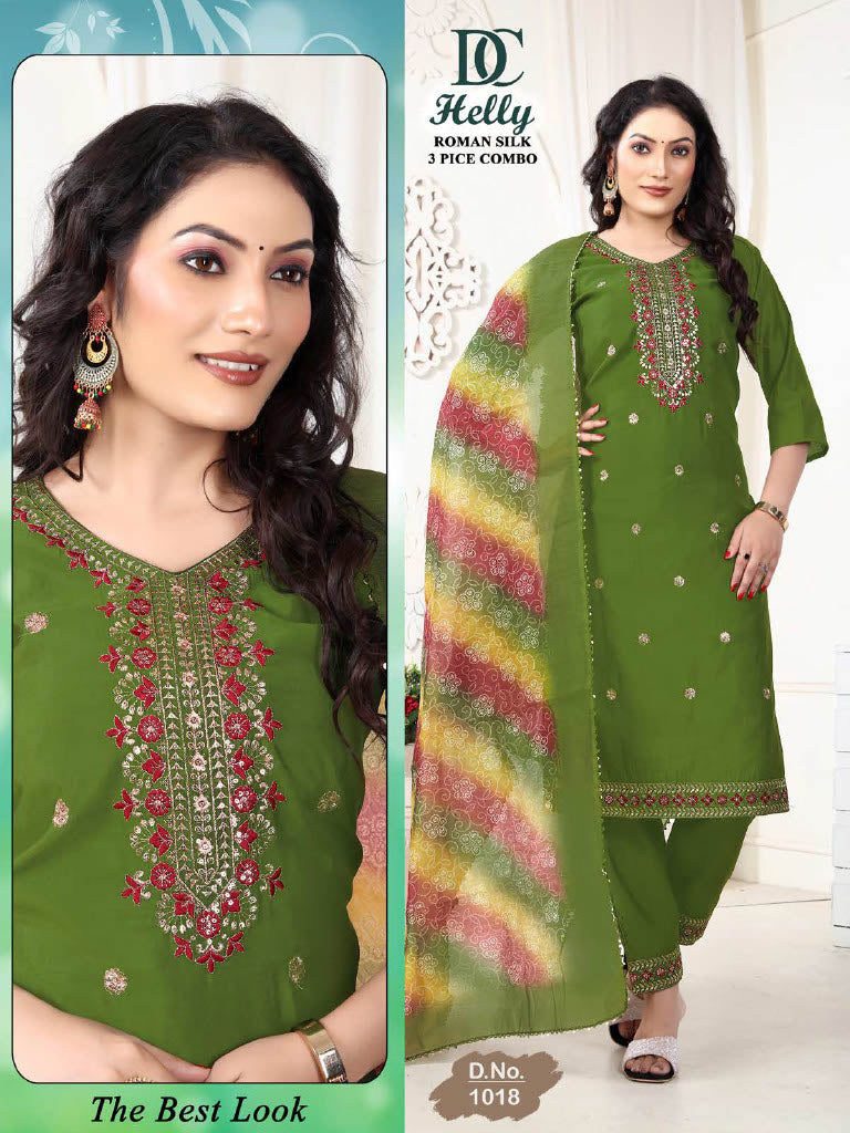 Helly - Elegant Roman Silk 3 Piece Suit Collection