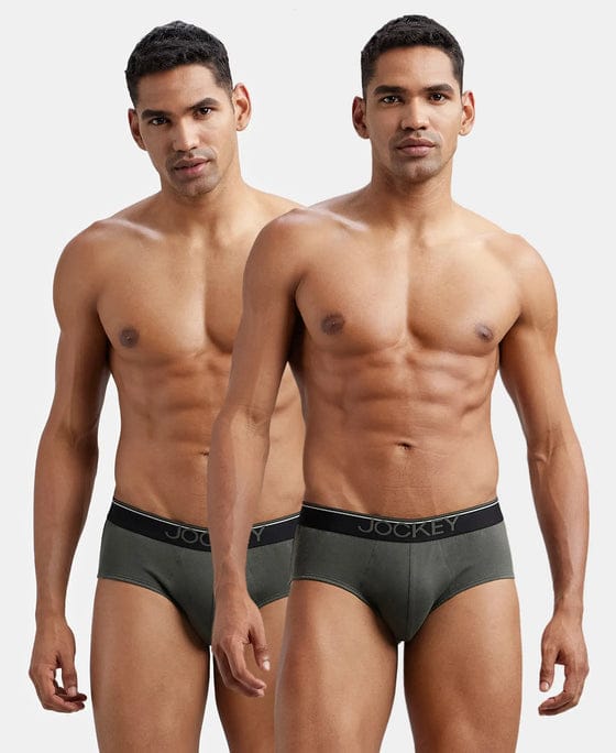 JOCKEY Super Combed Cotton Solid Brief with Ultrasoft Waistband - (Pack of 2)