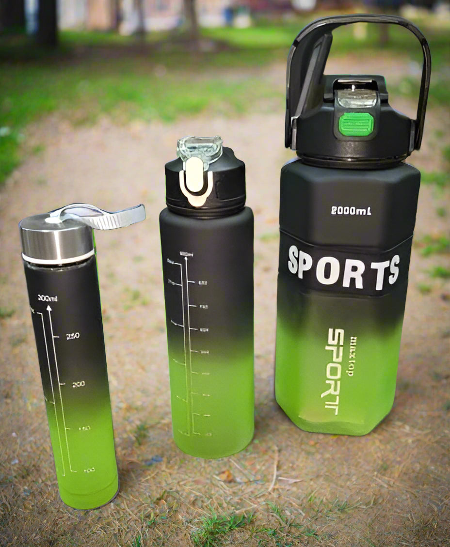 Hydrate in Style: 3-Piece Gradient Water Bottle Set