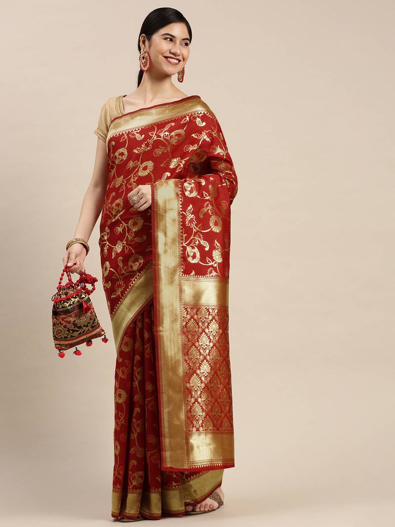 š¹ Regal Rouge Banarasi Elegance š¹