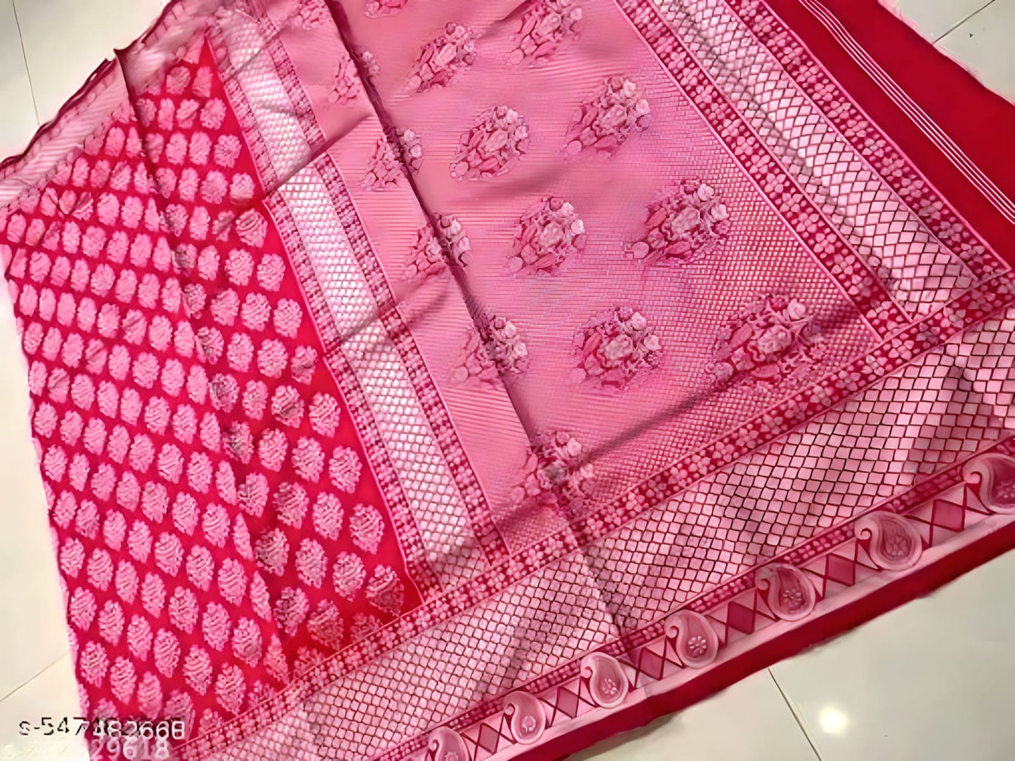 🌸 Royal Radiance Pink Kanjivaram Silk Saree 🌸