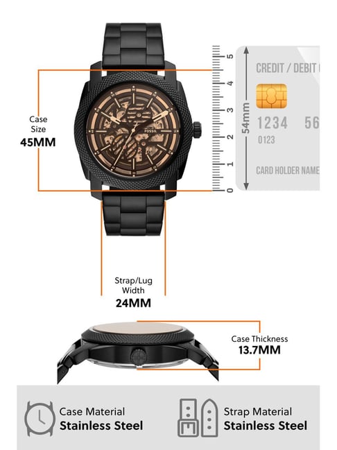 FOSSIL Men Round Dial Water Resistance Analogue Automatic Motion Watch