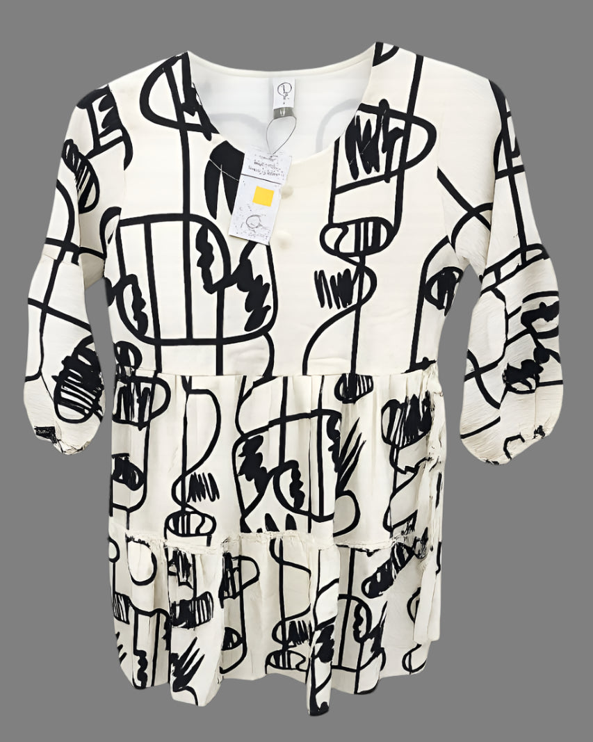 Urban Chic Abstract Printed Tunic Top⚡