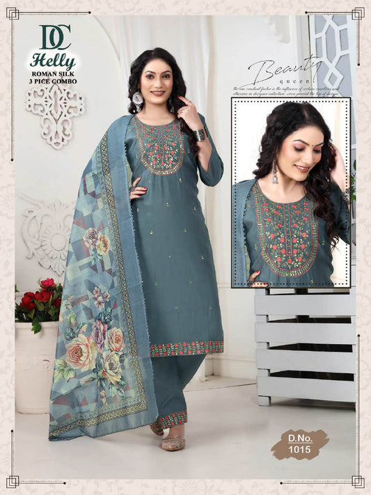 Helly - Elegant Roman Silk 3 Piece Suit Collection