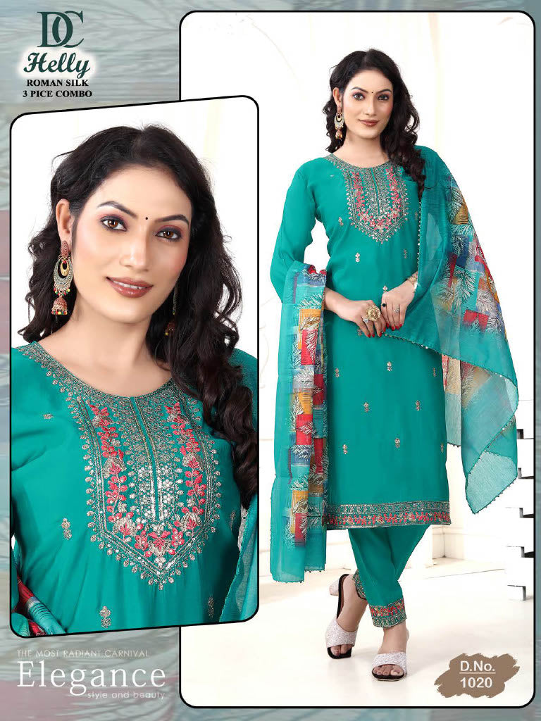 Helly - Elegant Roman Silk 3 Piece Suit Collection