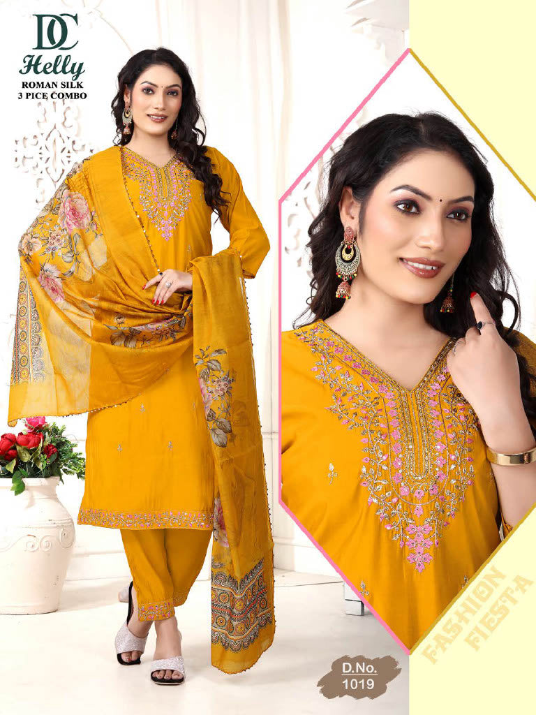 Helly - Elegant Roman Silk 3 Piece Suit Collection