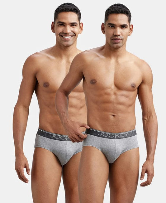 JOCKEY Super Combed Cotton Solid Brief with Ultrasoft Waistband -  (Pack of 2)