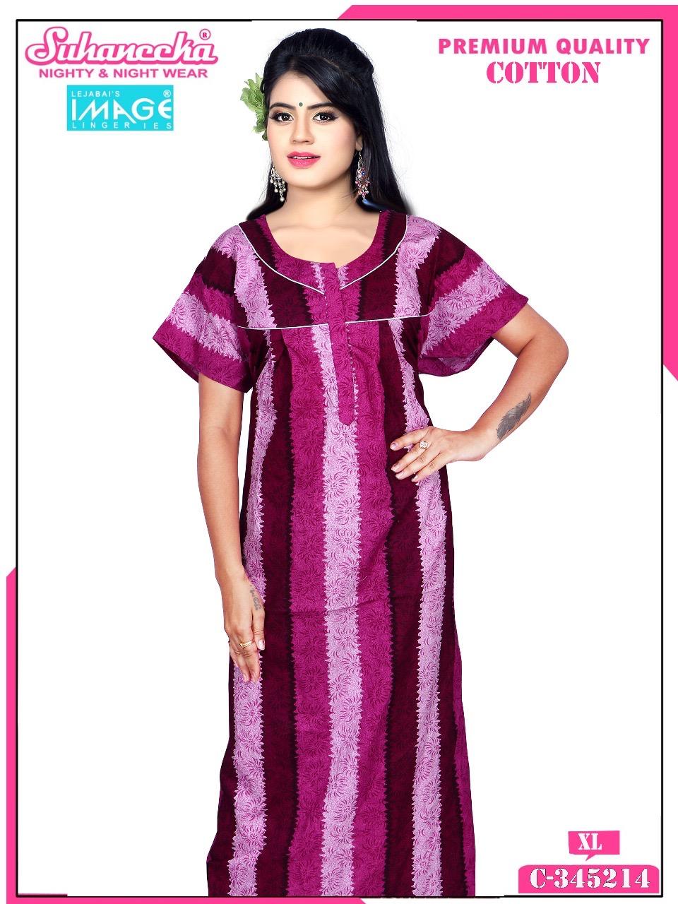 "Striped Nighty for Women - Comfortable and Stylish"