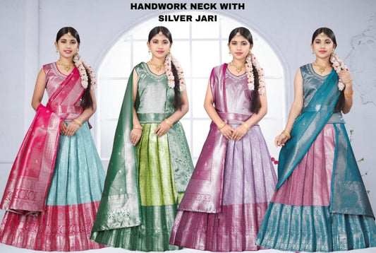 Handcrafted Half Saree Lehengas: A Blend of Tradition and Elegance