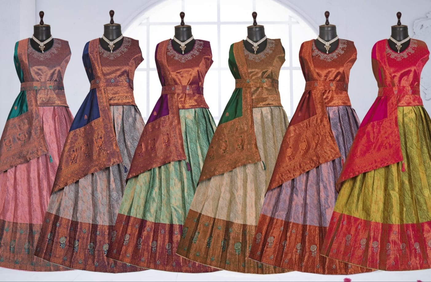 TRADITIONAL GLAMOUR HALF SAREE LEHENGAS THAT SHINE