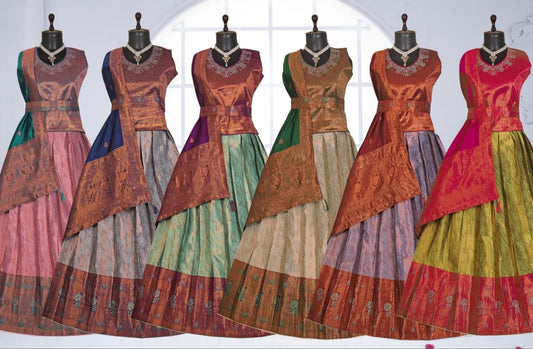 TRADITIONAL GLAMOUR HALF SAREE LEHENGAS THAT SHINE
