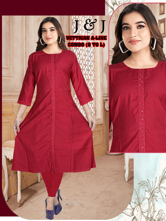 Red Hot Chic: A-Line Tunic with Sequined Accent