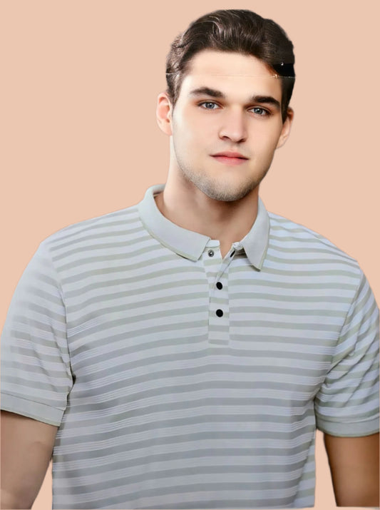 Two tshirt offer Classic Striped Polo T-Shirt for Effortless Style
