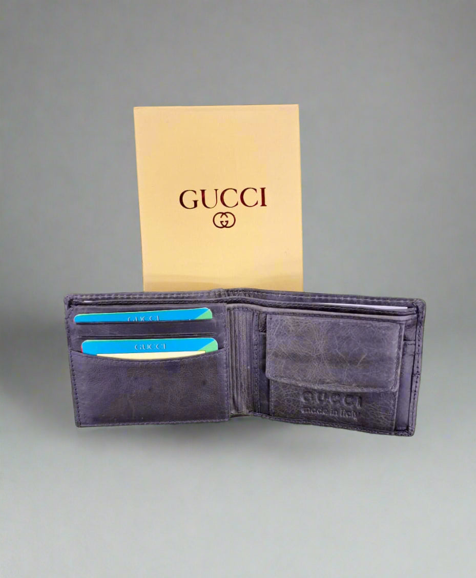 Gucci Premium Leather Bi-Fold Wallet
