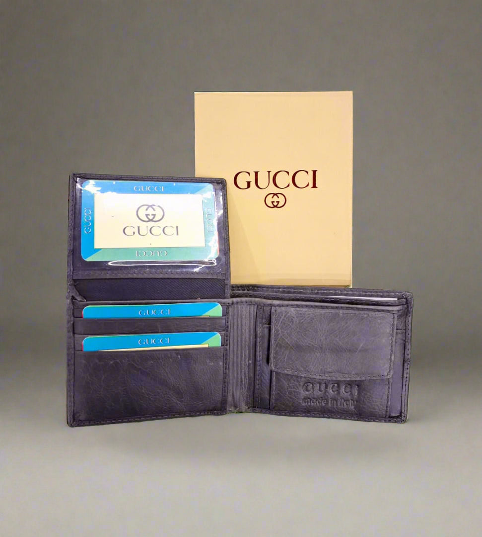 Gucci Premium Leather Bi-Fold Wallet