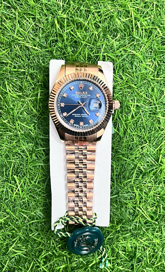 Rolex Oyster Perpetual Datejust – Blue Dial with Diamond Hour Markers