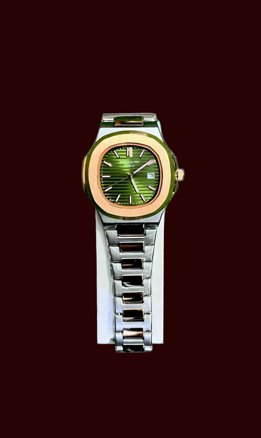 Patek Philippe Nautilus Two-Tone Green Dial Luxury Watch