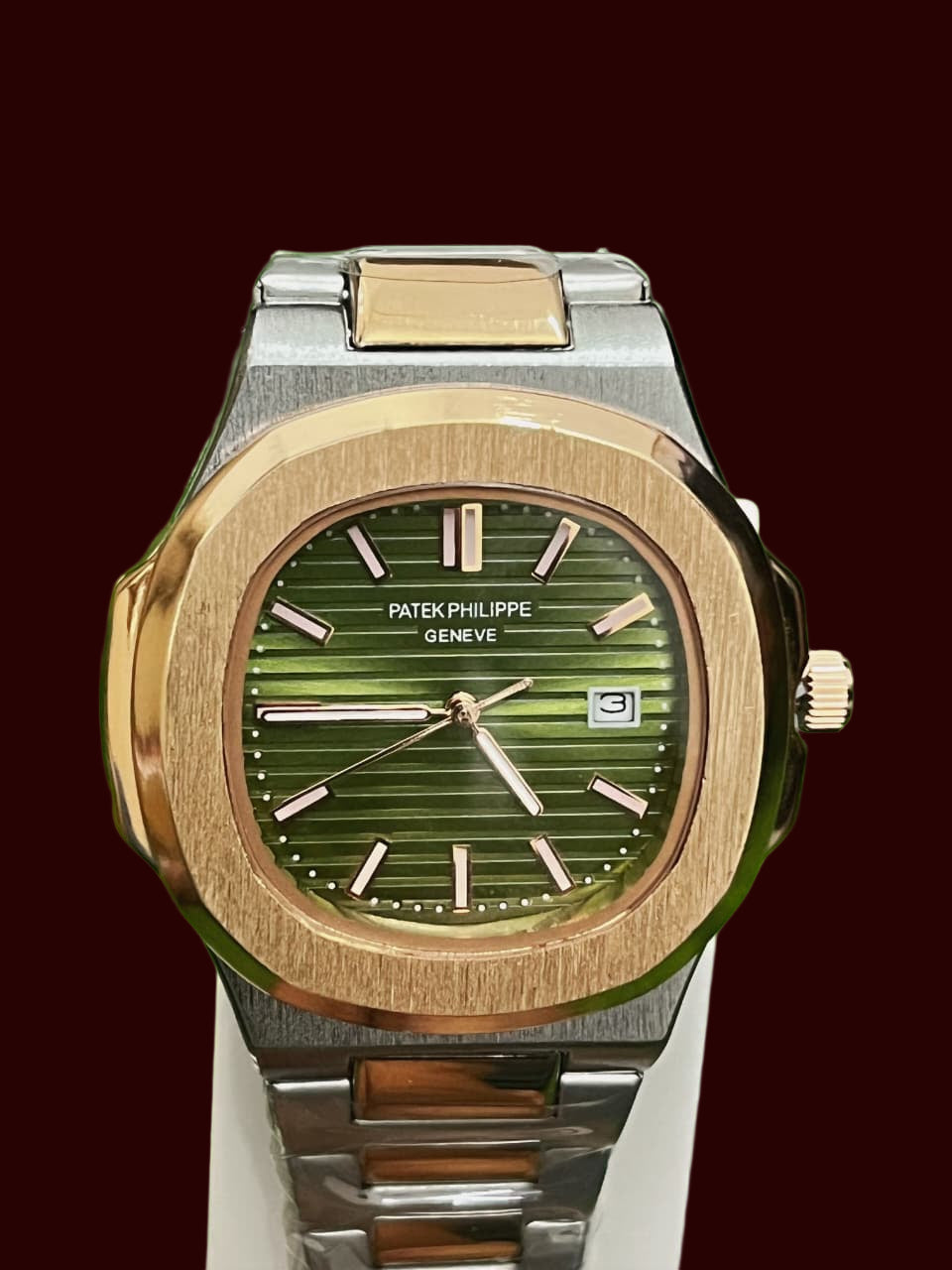 Patek Philippe Nautilus Two-Tone Green Dial Luxury Watch