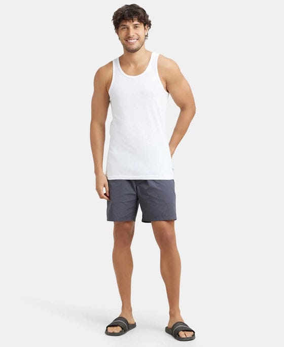 Jockey Super Combed Cotton Round Neck Sleeveless Vest - White
