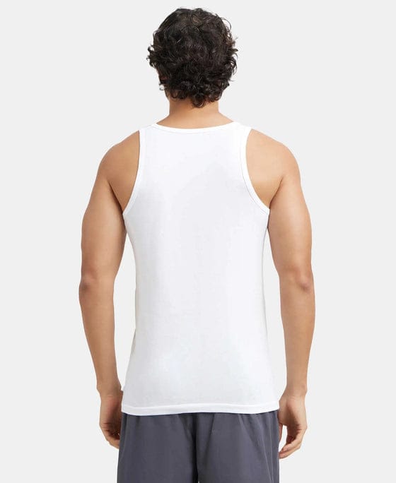Jockey Super Combed Cotton Round Neck Sleeveless Vest - White
