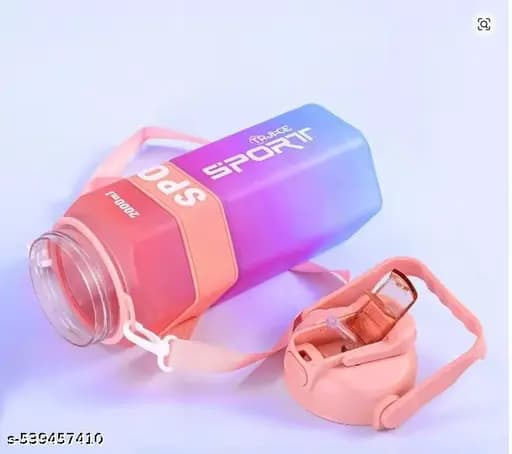 Hydrate in Style: 3-Piece Gradient Water Bottle Set Motivational Water Bottles with Time Marker & Straw | Leakproof BPA-Free Sipper Bottles for Office, Gym, School & Sports