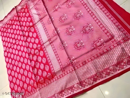 🌸 Royal Radiance Pink Kanjivaram Silk Saree 🌸