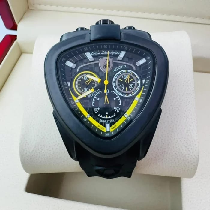 Tonino Lamborghini Watch – Lamborghini Chronograph Quartz Watch Black & Yellow