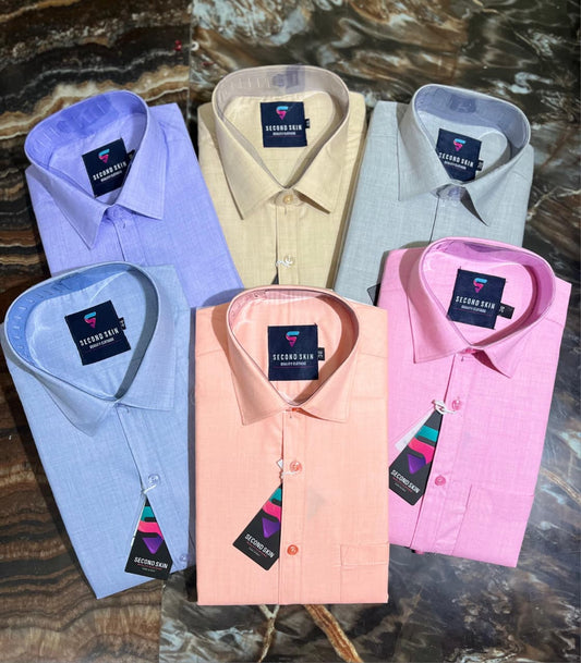 SECOND SKIN Ultimate Comfort Solid Dress Shirts